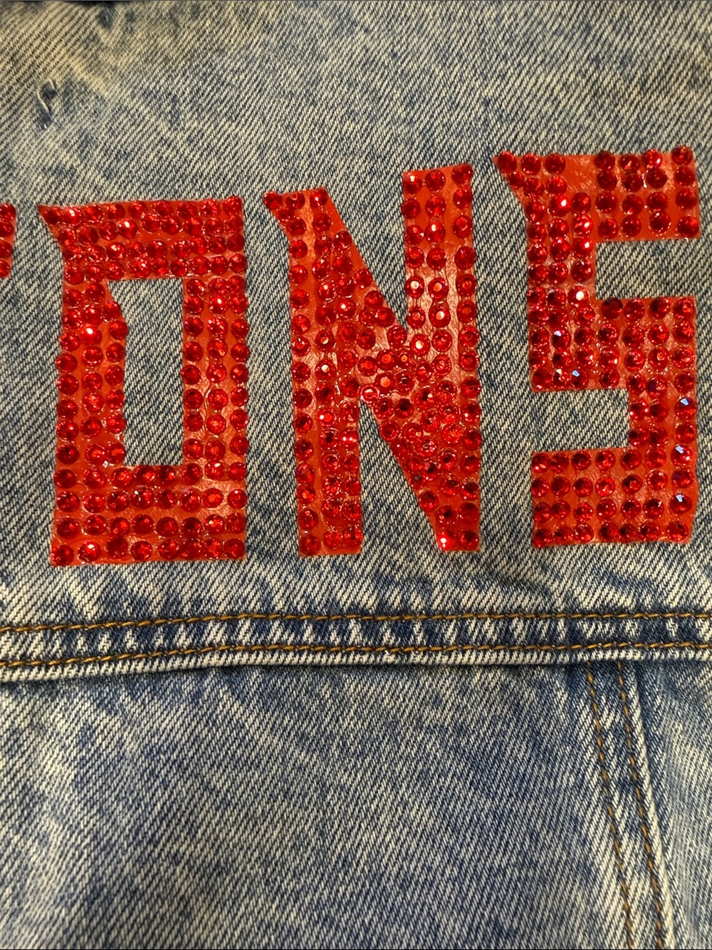 Atlanta Falcons NFL Football Forever 21 Denim Jean Jacket Size M - Picture 11 of 15